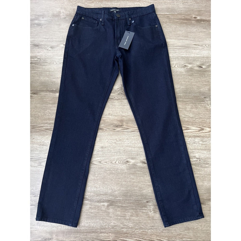 NWT Zachary Prell Midnight Denim Jeans Mens 30x30 Navy Blue Straight Leg Casual